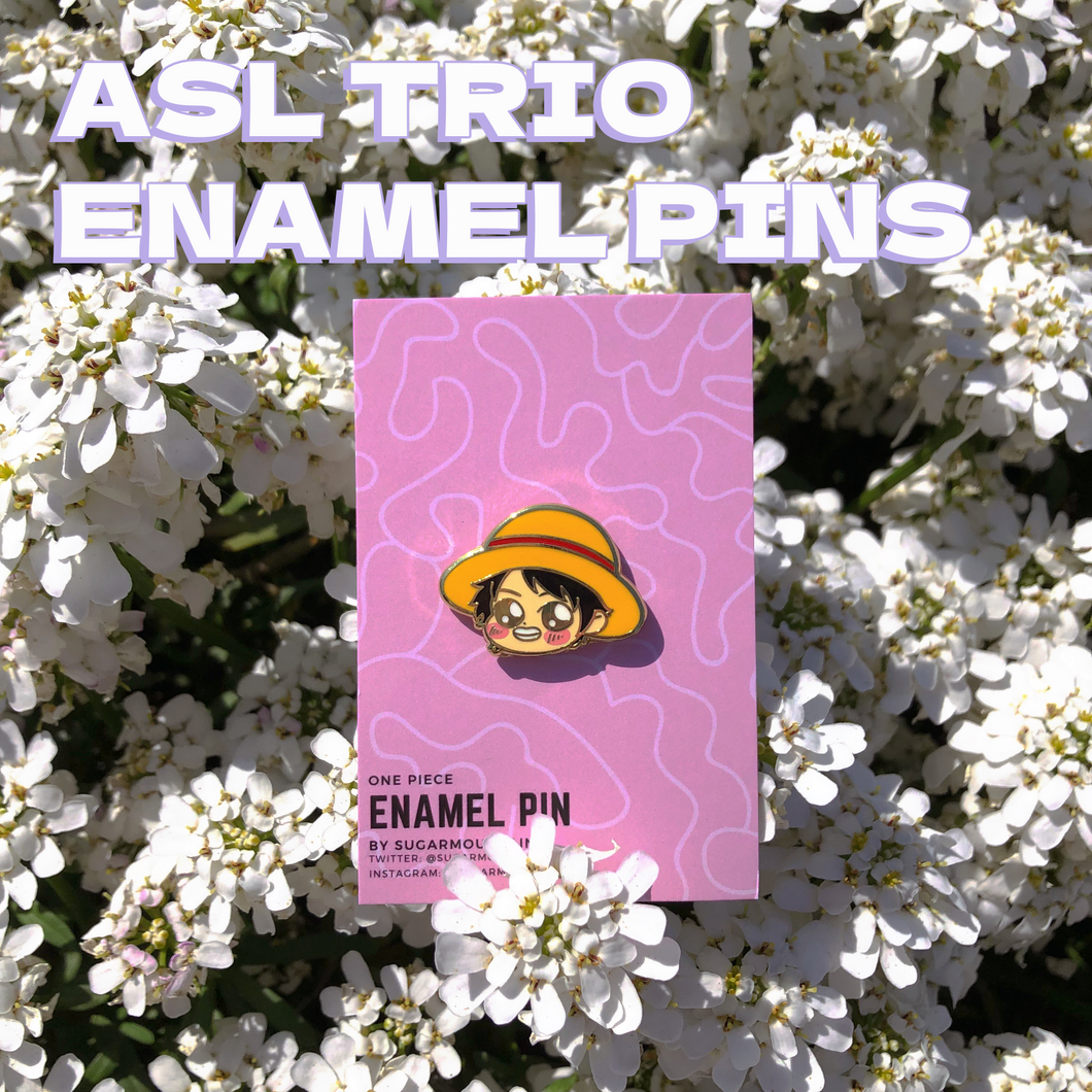 ASL Trio Enamel Pins